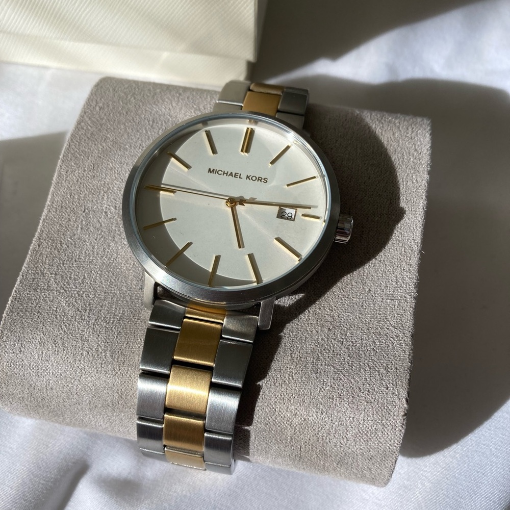 Michael Kors oversized Blake two-tone watch